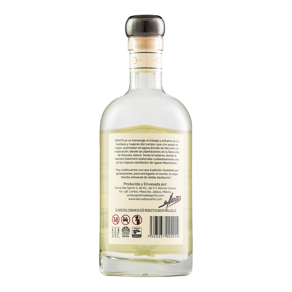 Raicilla de la Sierra Artesanal Benita 750 Ml