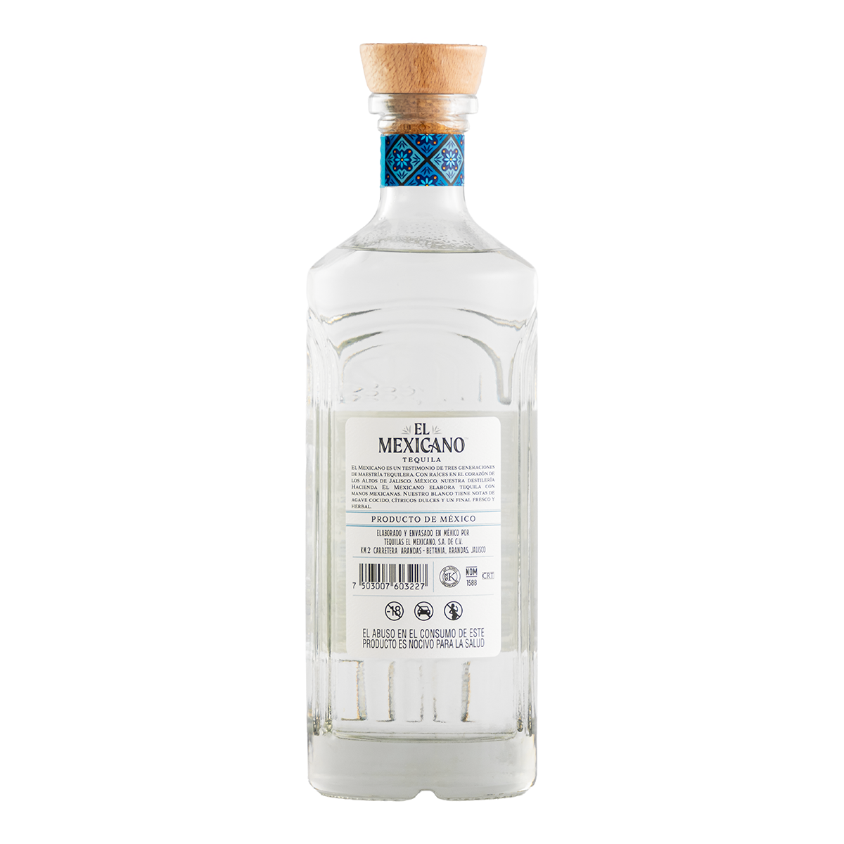 Tequila El Mexicano Blanco 100% De Agave 750ml