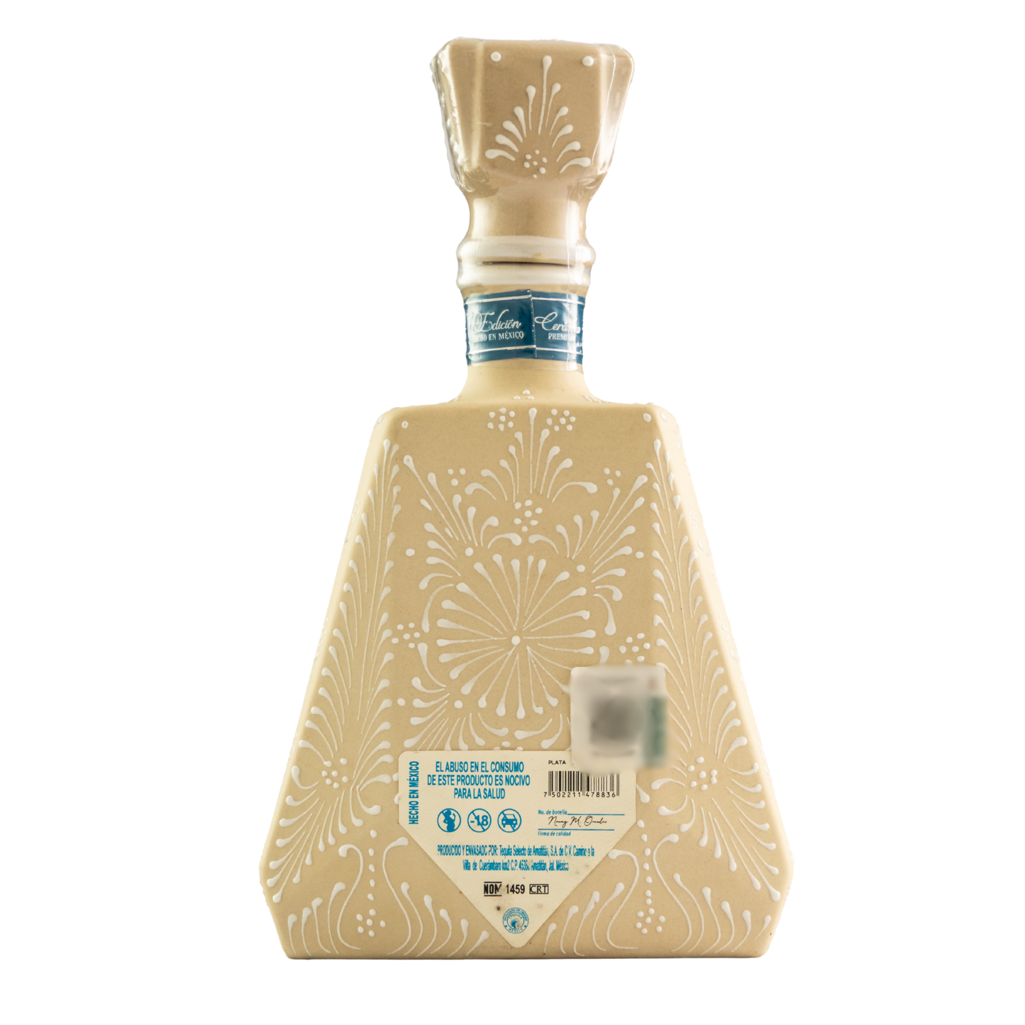 Tequila Máximo Imperio Cerámica Plata 1000 Ml