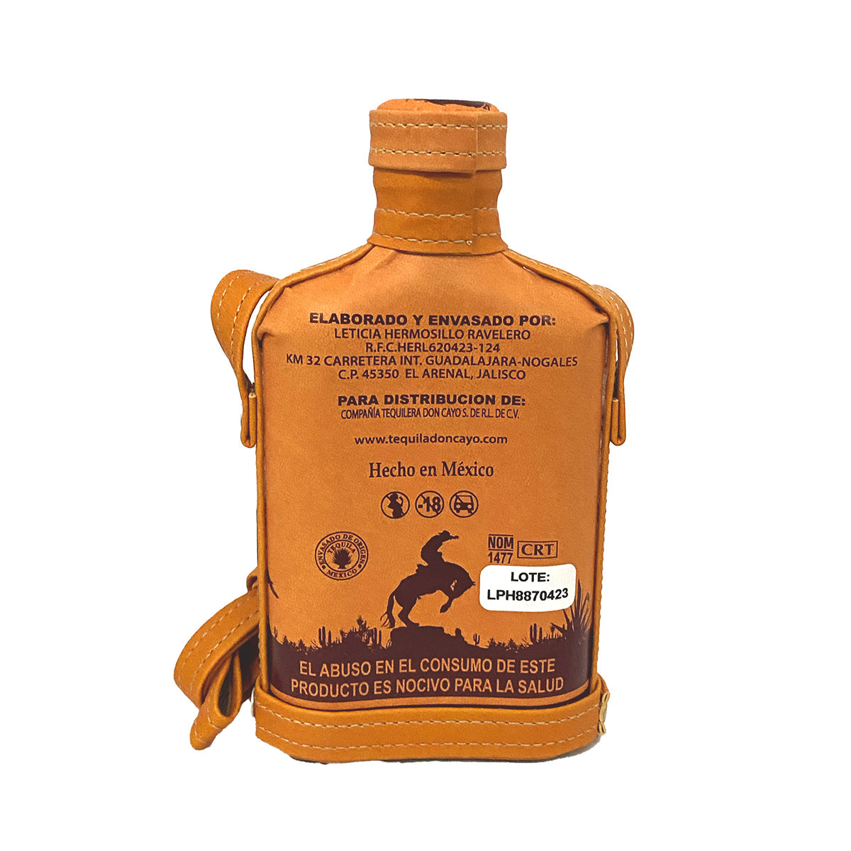 Tequila Artesanal Descarriado Blanco Ánfora Naranja 250 ml