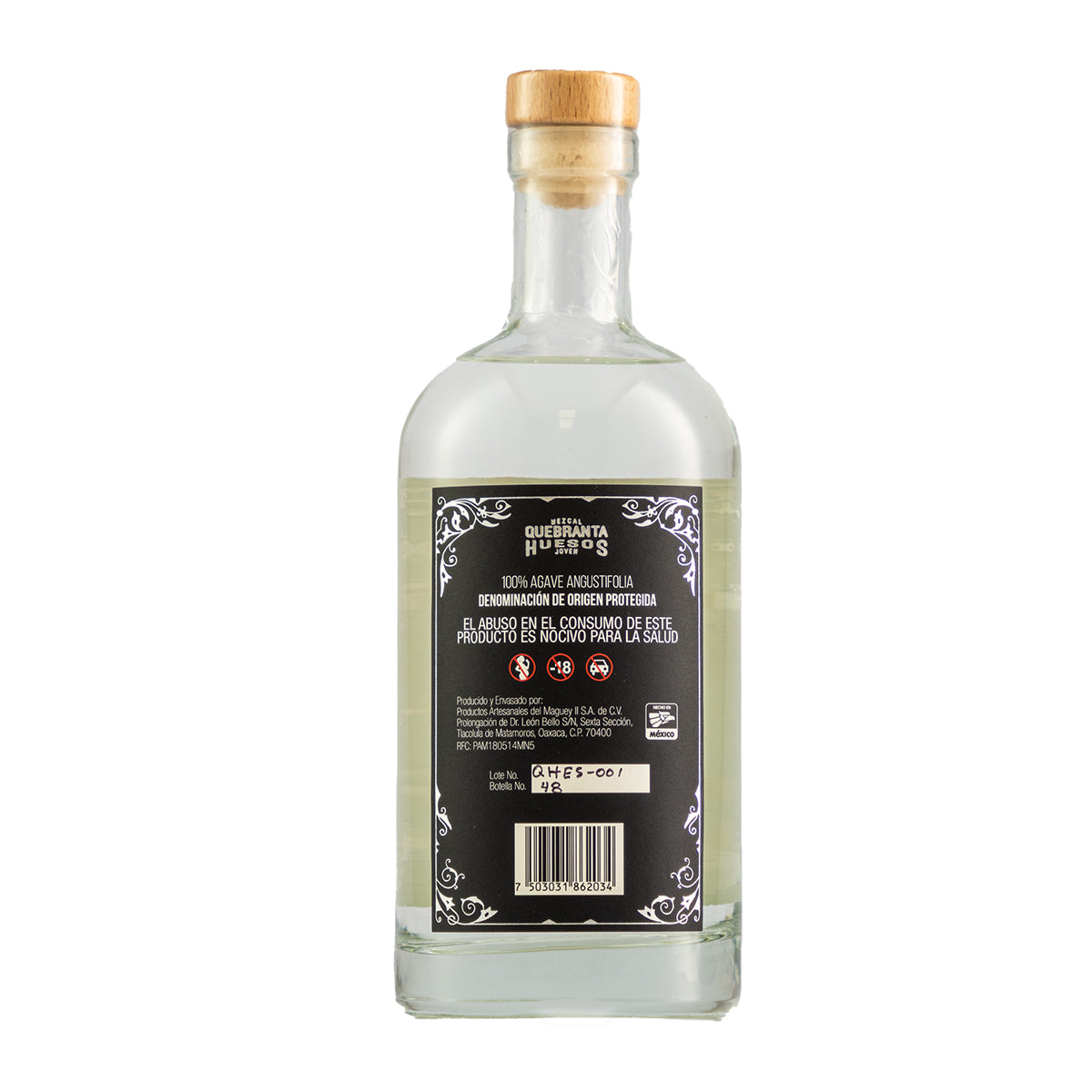 Mezcal Artesanal Quebranta Huesos Espadín 750 Ml