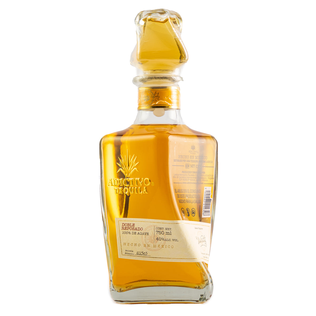 Tequila Adictivo Doble Reposado 100% Agave 750 Ml