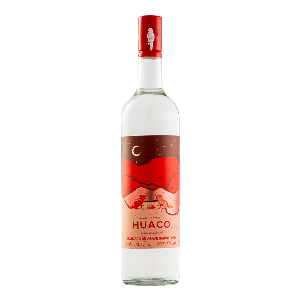 Destilado De Agave Huaco Fresa 1000 Ml