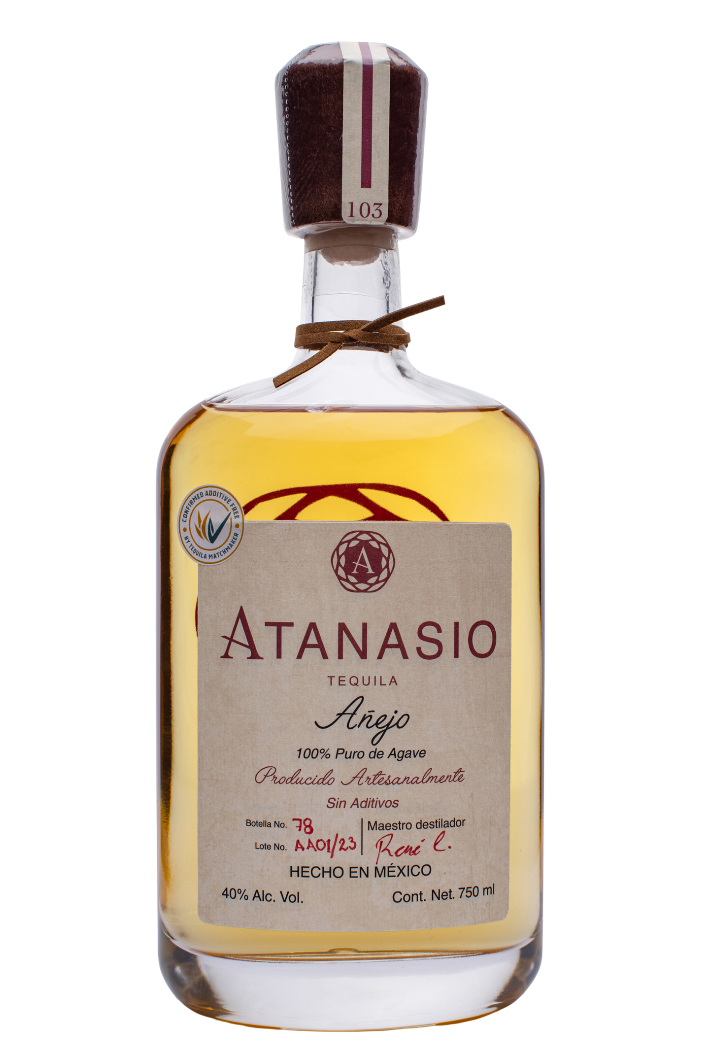 Tequila Artesanal Atanasio Añejo 750 Ml