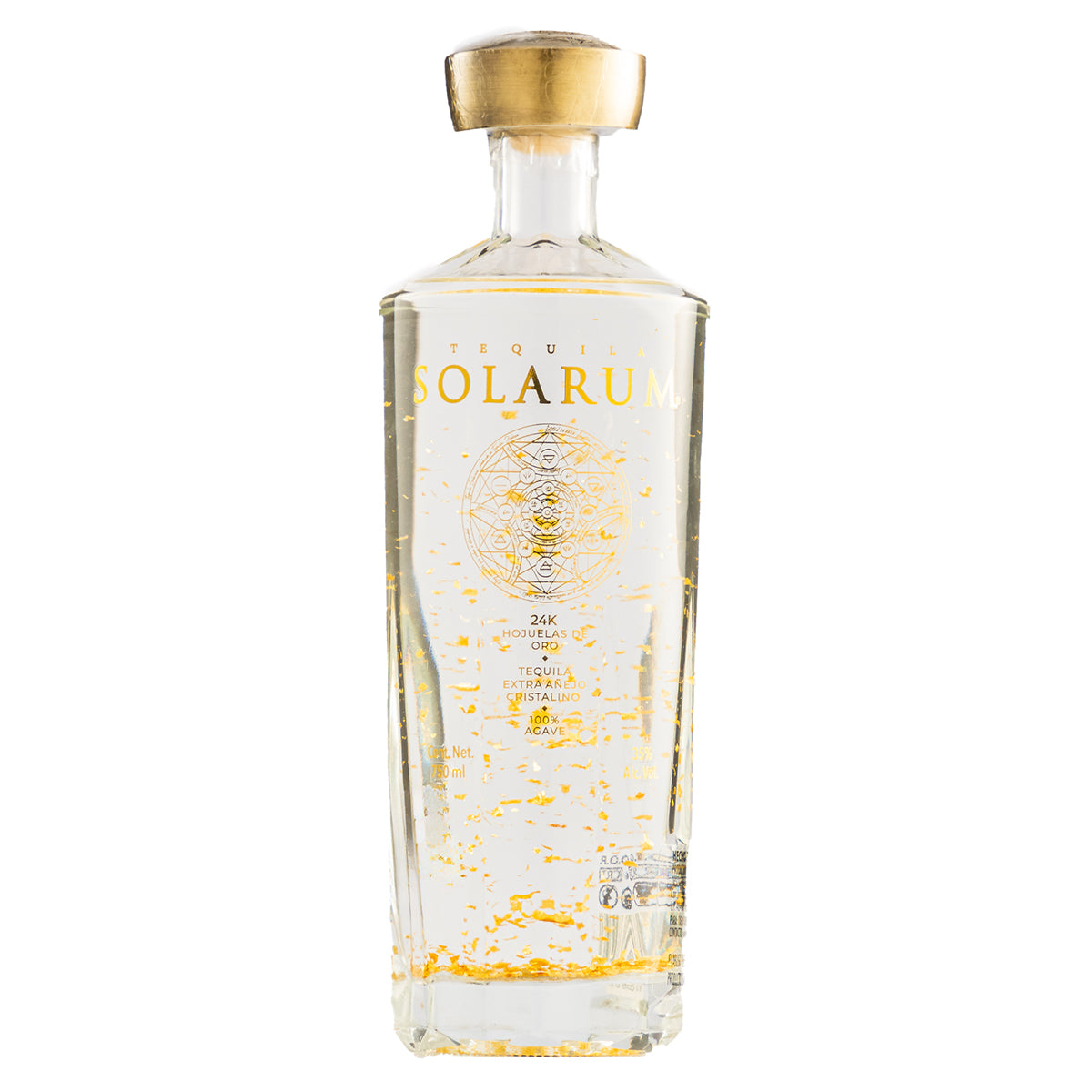 Tequila Premium Solarum Extra Añejo Cristalino 24K 750 Ml