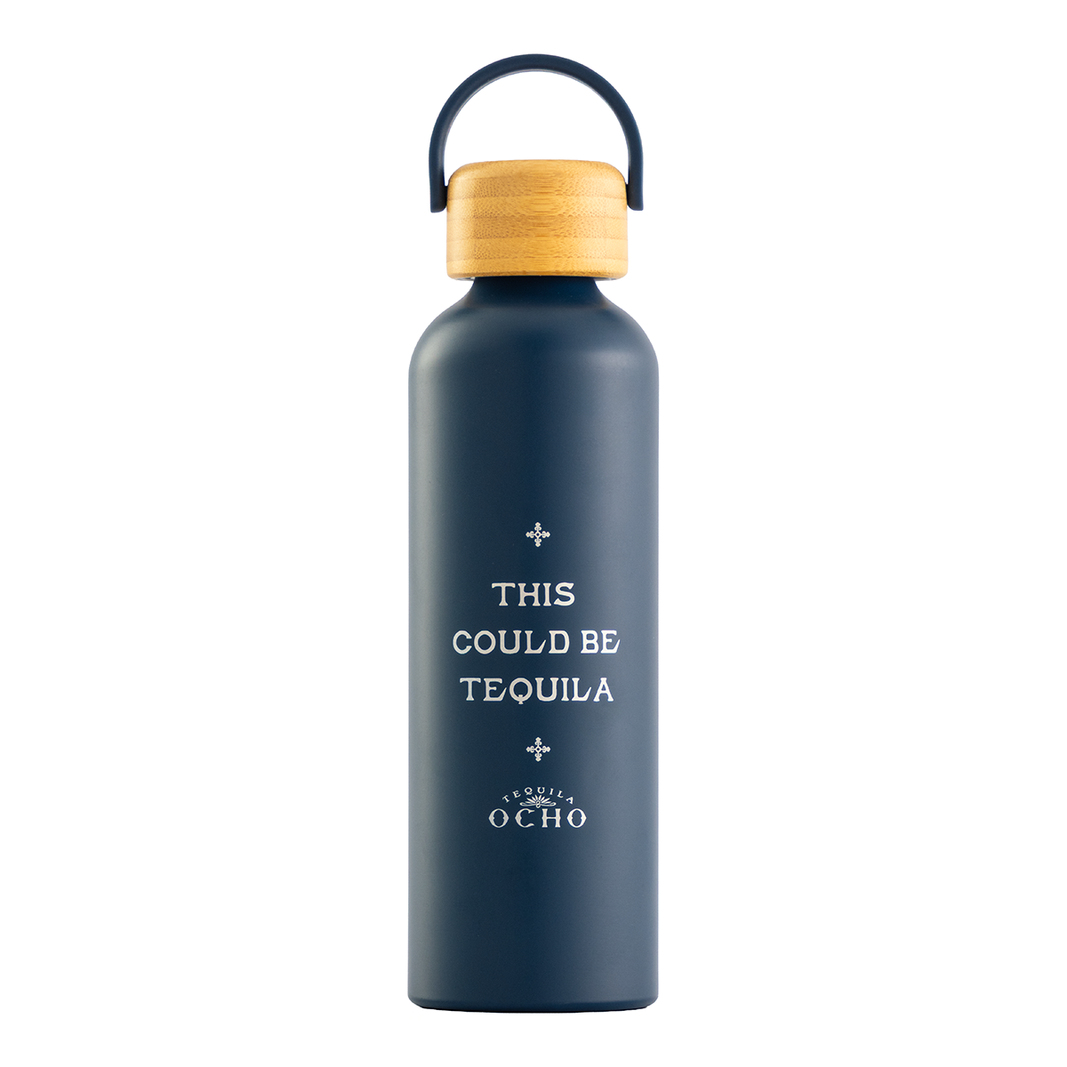 Tequila Ocho Plata 750 Ml con Termo de Aluminio