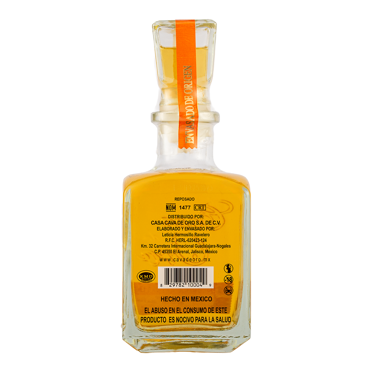 Tequila Gran Cava de Oro Reposado 375 Ml