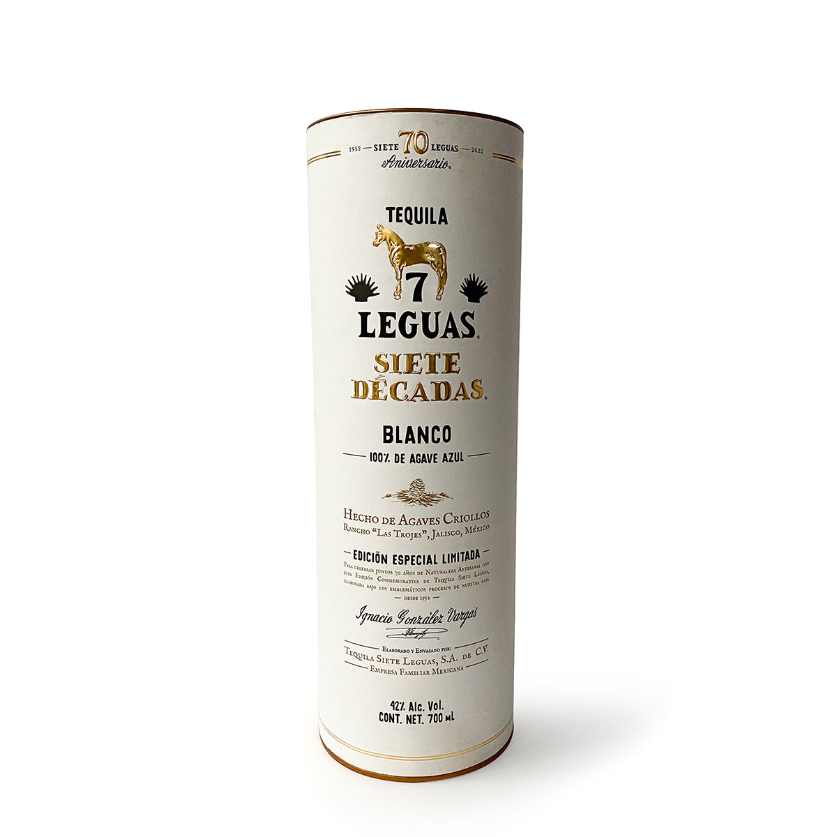 Tequila Sieta Leguas Edición Siete Decadas Blanco 700 ml