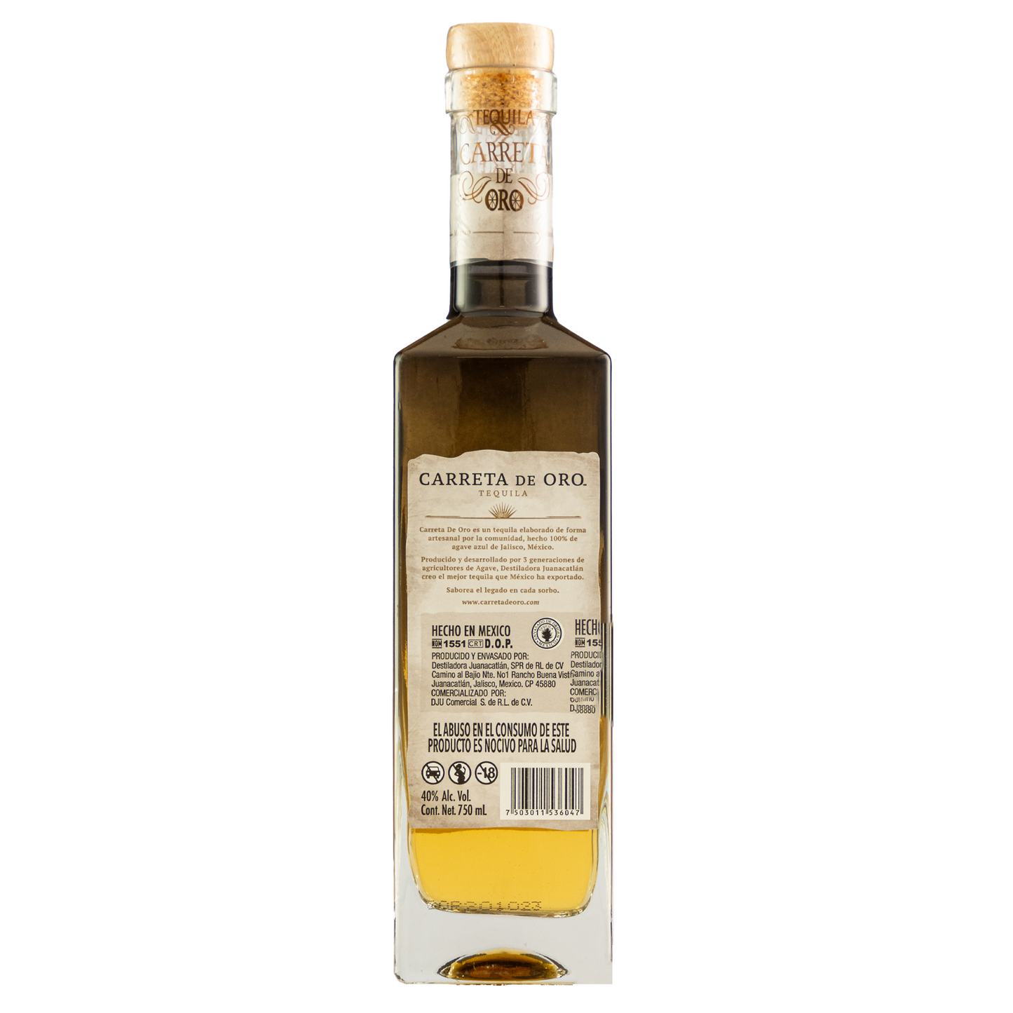 Tequila Carreta De Oro Reposado 750 ml
