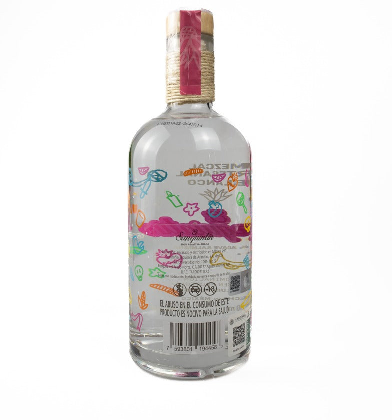 Mezcal Artesanal Blanco El Sanquintín 750 Ml