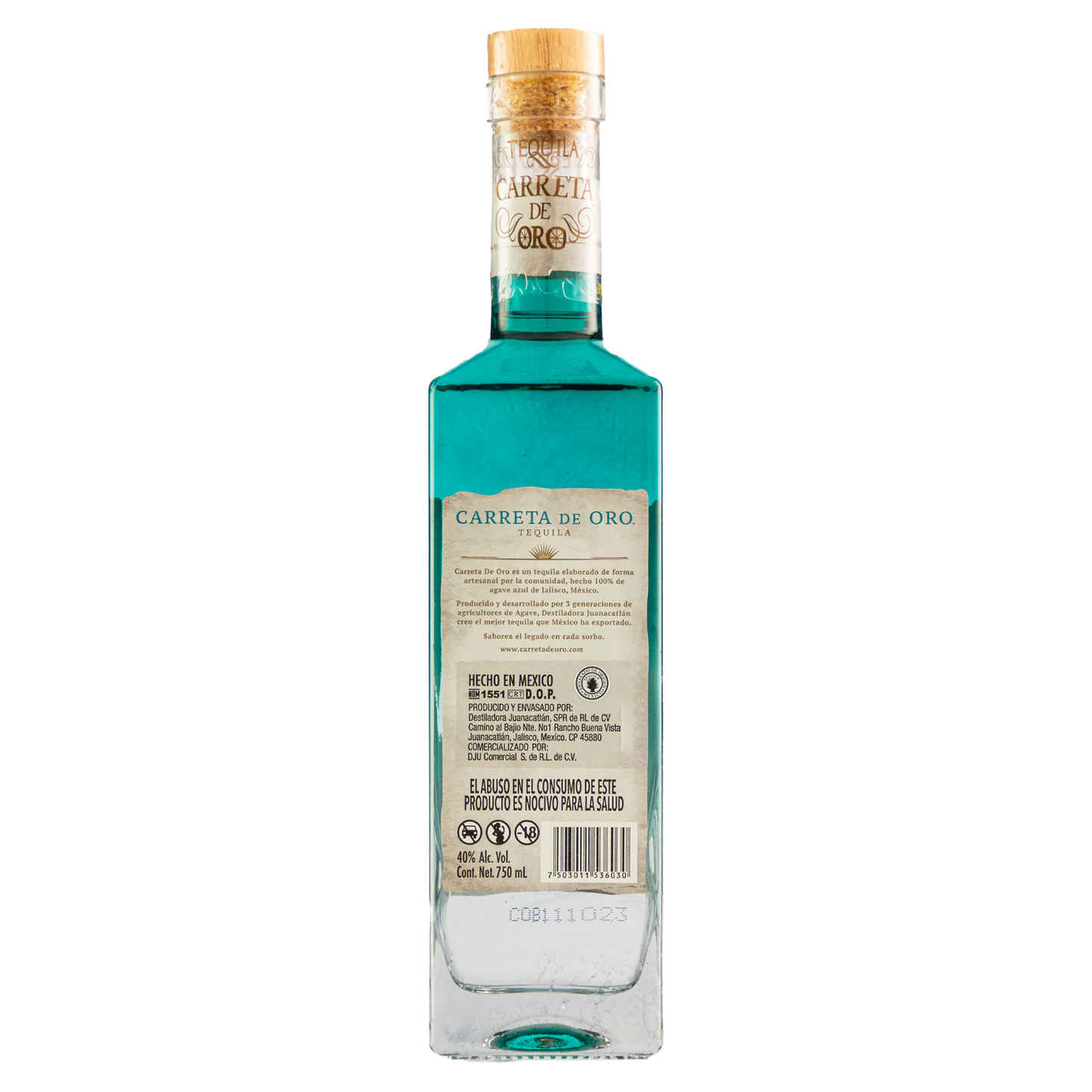 Tequila Carreta De Oro Blanco 750 ml