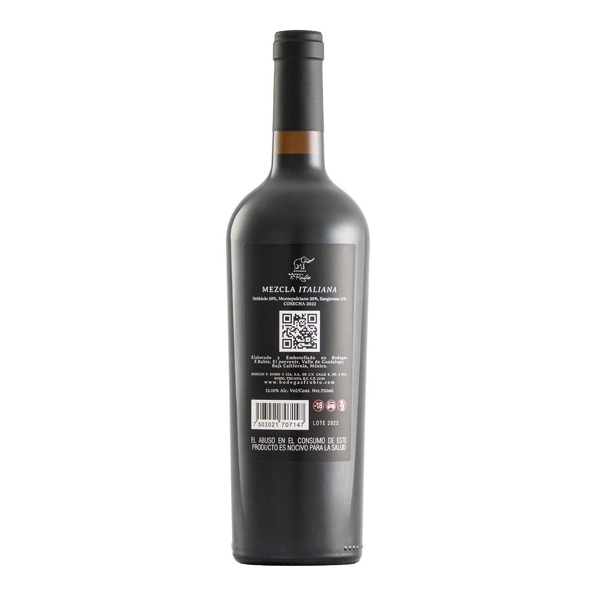 Vino Tinto F. Rubio Herencia Mezcla Italiana 750 Ml