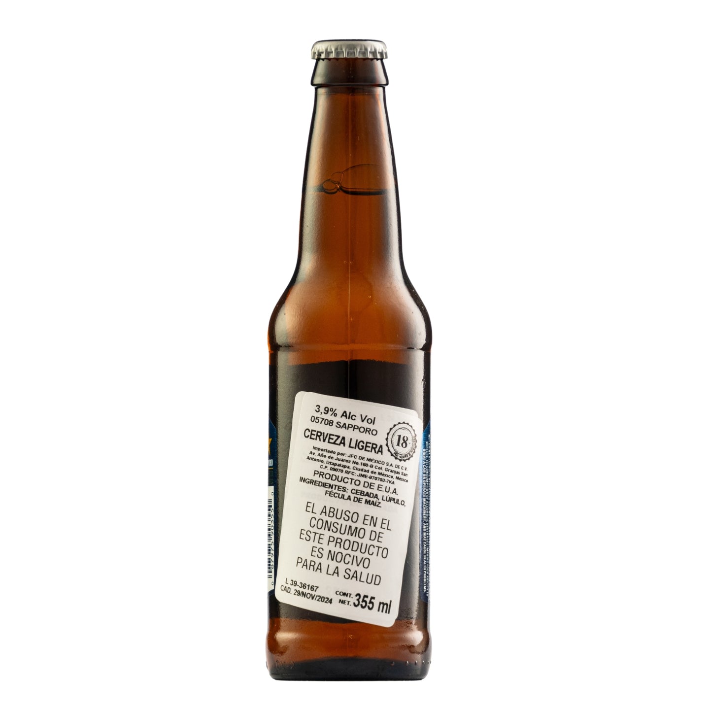 Cerveza Sapporo Premium Light Ligera 355 Ml