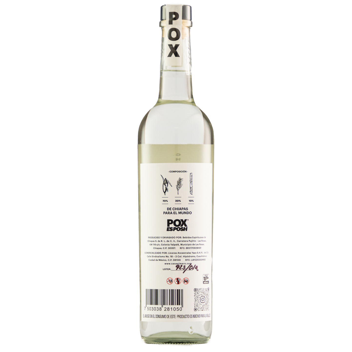 Destilado Artesanal Pox es Posh 700 Ml