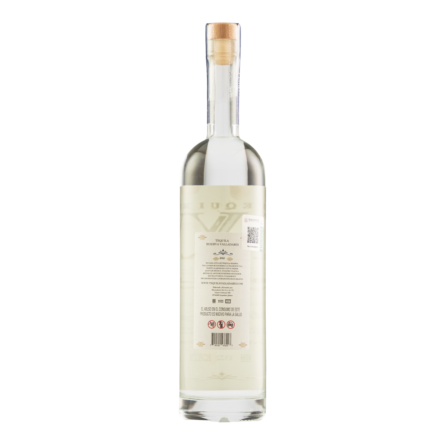 Tequila Valladares Reserva Premium Plata 750 Ml