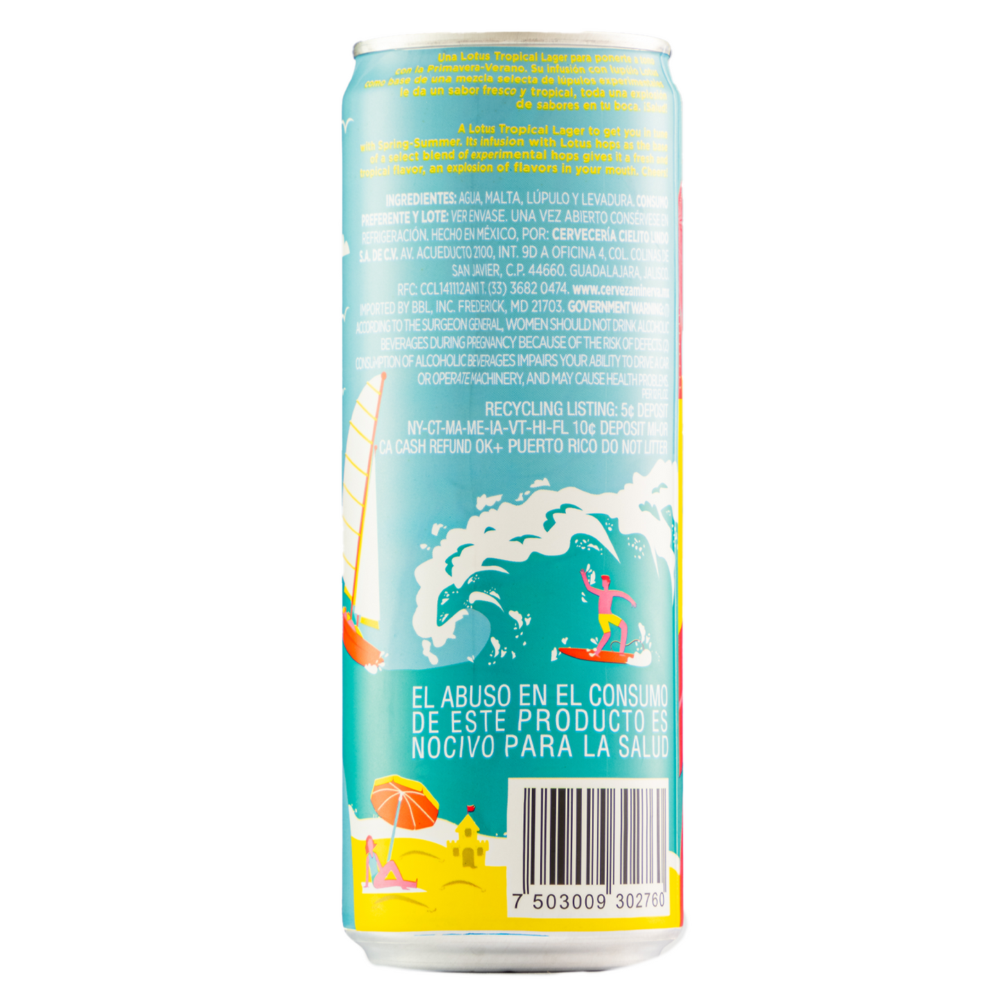 Cerveza Minerva Tropilager Slim Lata 355 Ml