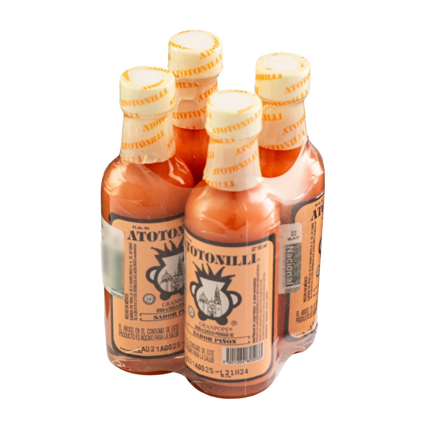 Four Pack Rompope Atotonilli Piñones 50 Ml