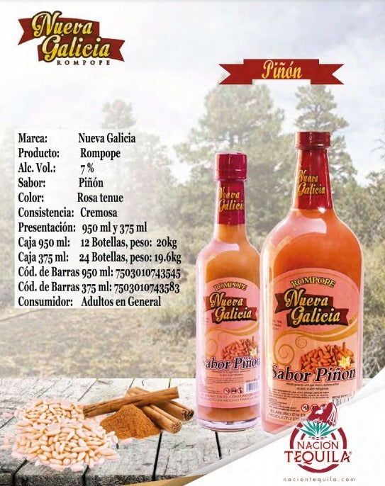 Rompope Nueva Galicia Piñon 950ml