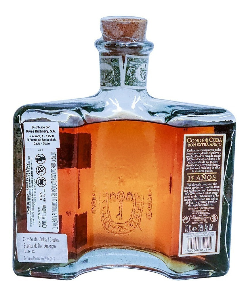 Ron Conde De Cuba Extra Añejo 15 Años Edición Limitada 700ml