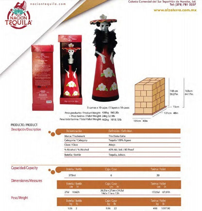 Tequila Doña Celia Añejo 375 Ml