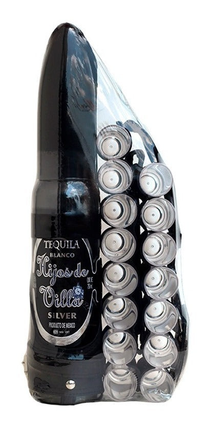 Tequila Hijos De Villa Bala Blanco 750ml Con Carrillera