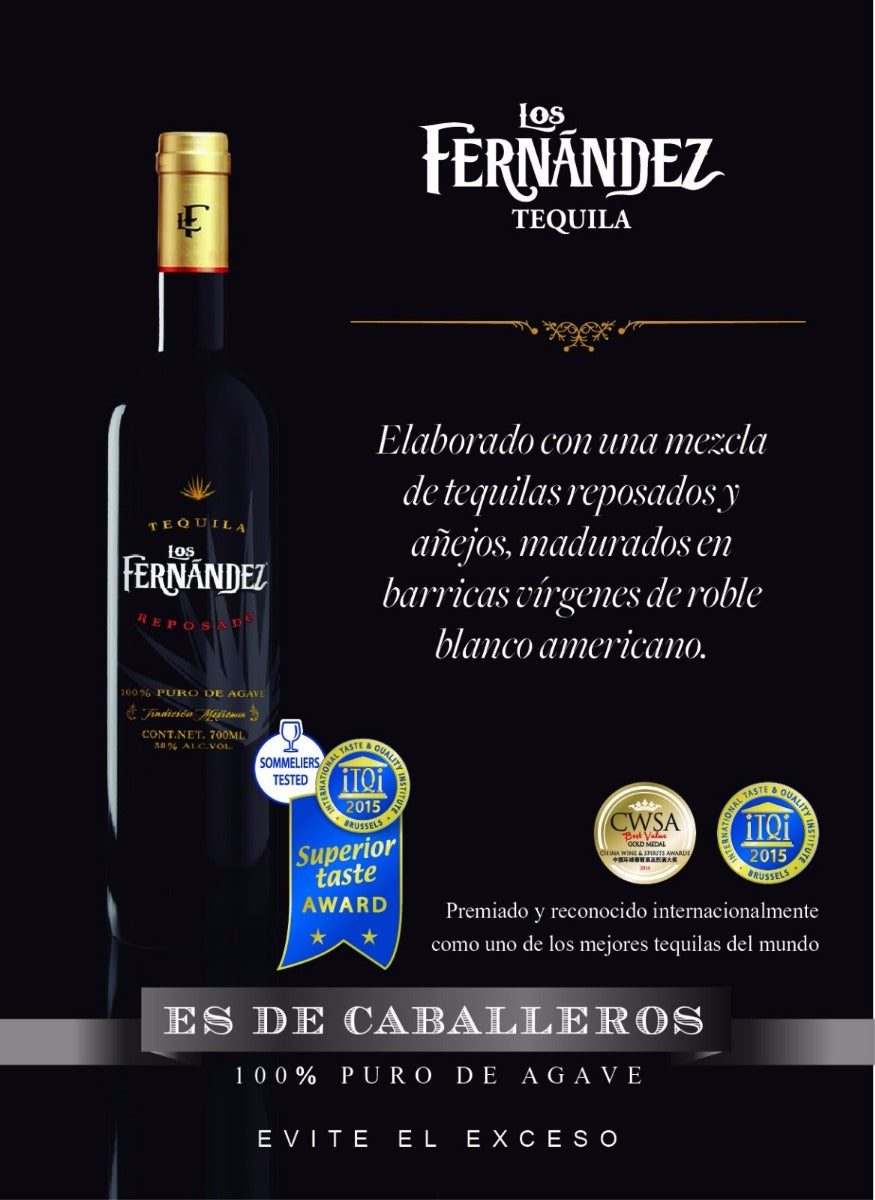 Tequila Los Fernández 100% Rep 700ml