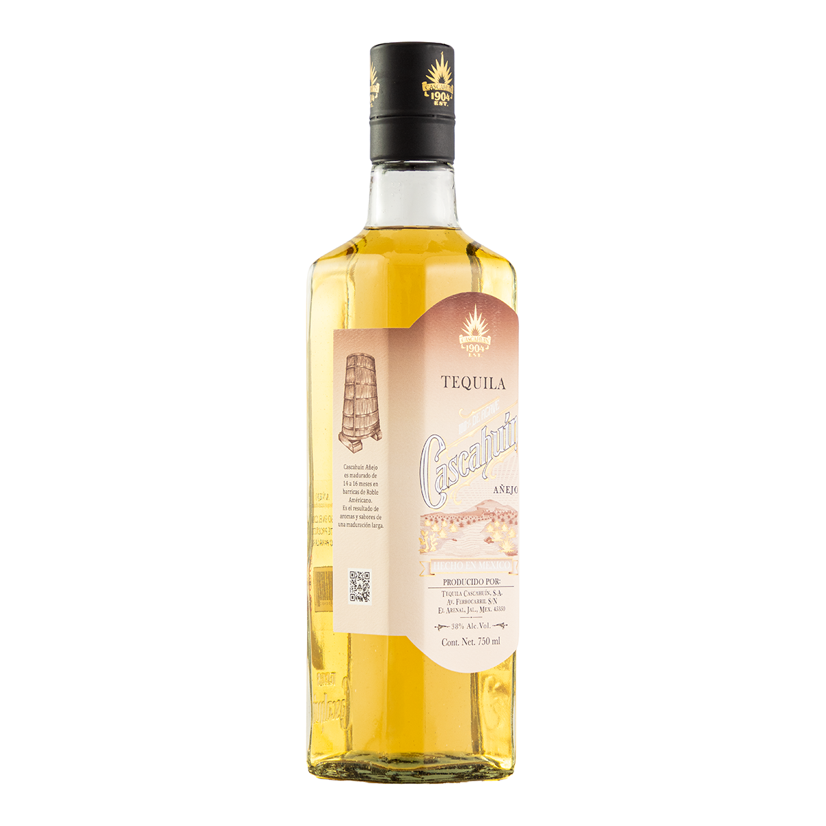 Tequila Artesanal Cascahuín Añejo 750 ml