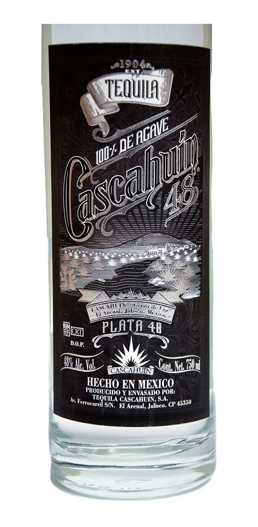 Tequila Cascahuin Plata 48 Grados 750 Ml