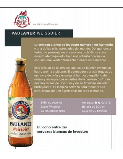 Cerveza Paulaner Hefe-weissbier Naturtrüb 500ml