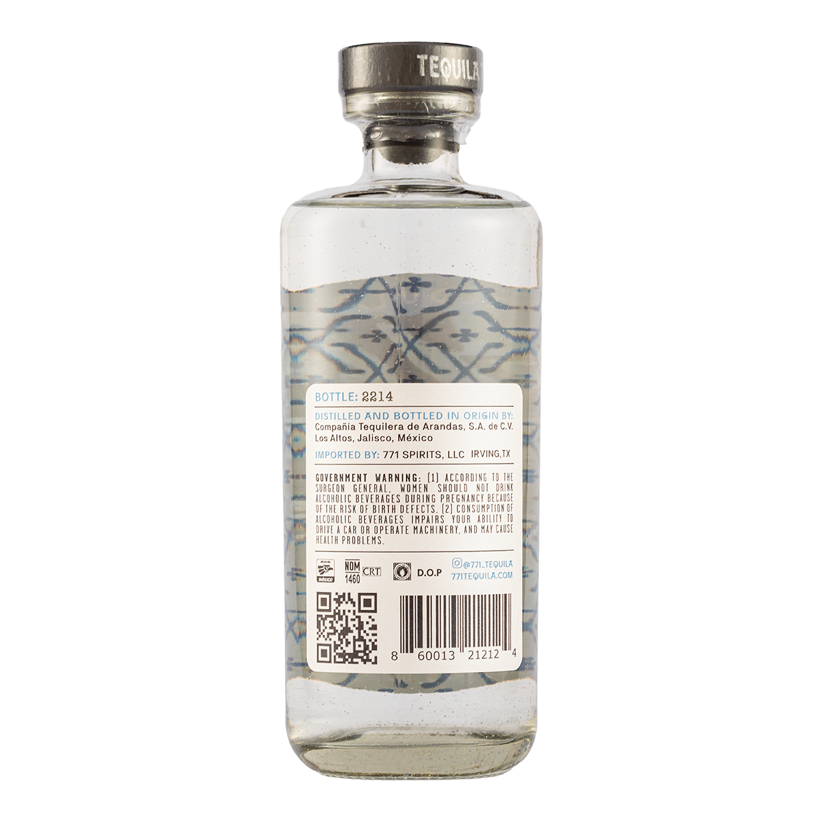 Tequila 771 Añejo Cristalino 700 Ml