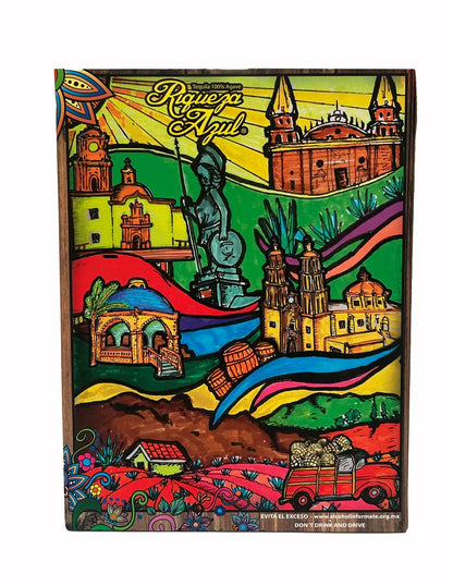 Tequila Riqueza Artesanal Azul Añejo Huichol 750 Ml