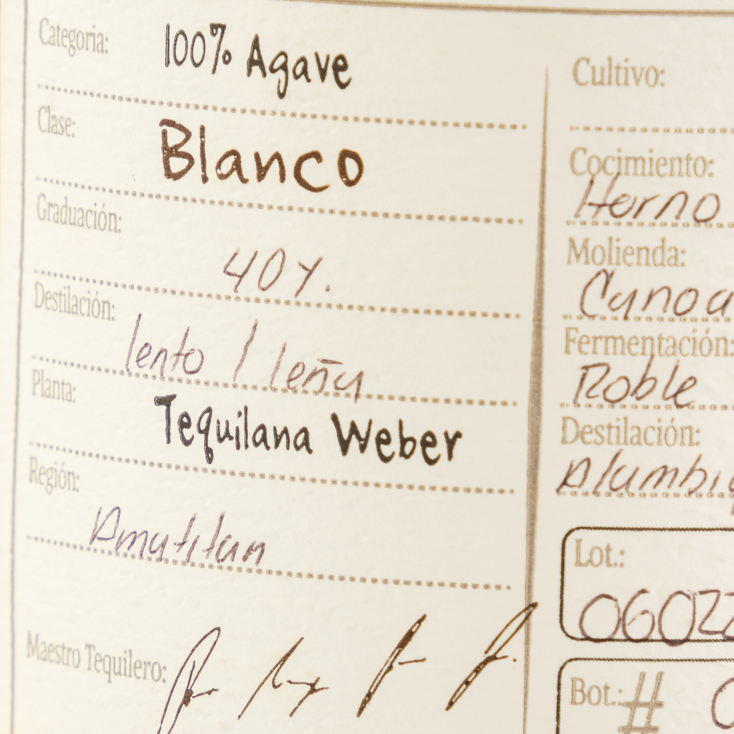 Tequila Arriesgado Artesanal Blanco 750 Ml