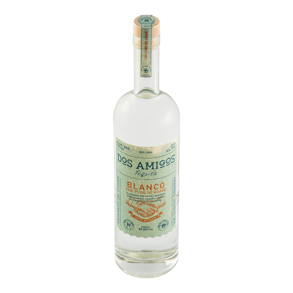 Tequila Dos Amigos Blanco 750 Ml
