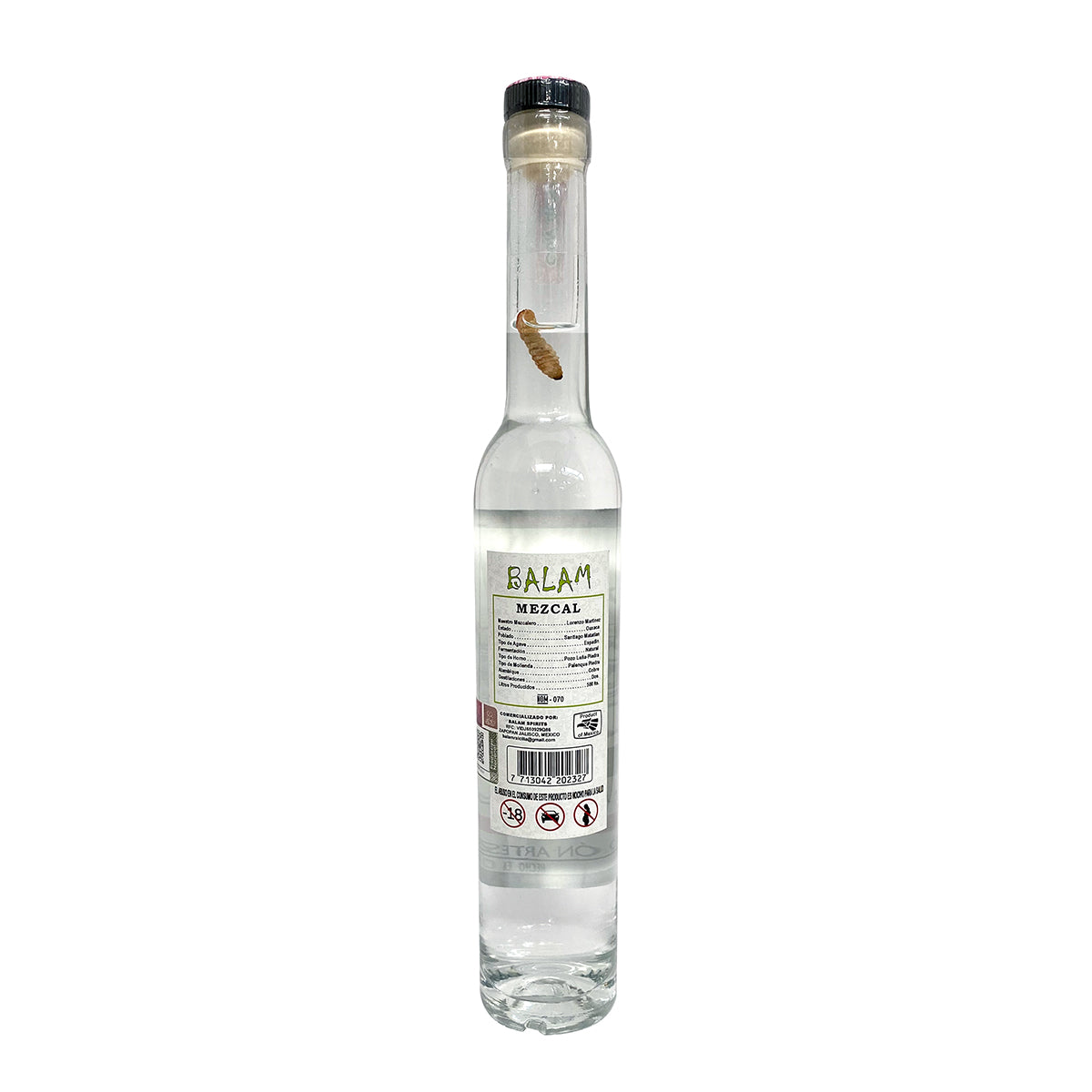 Mezcal Artesanal Balam Gusano Joven 375 ml