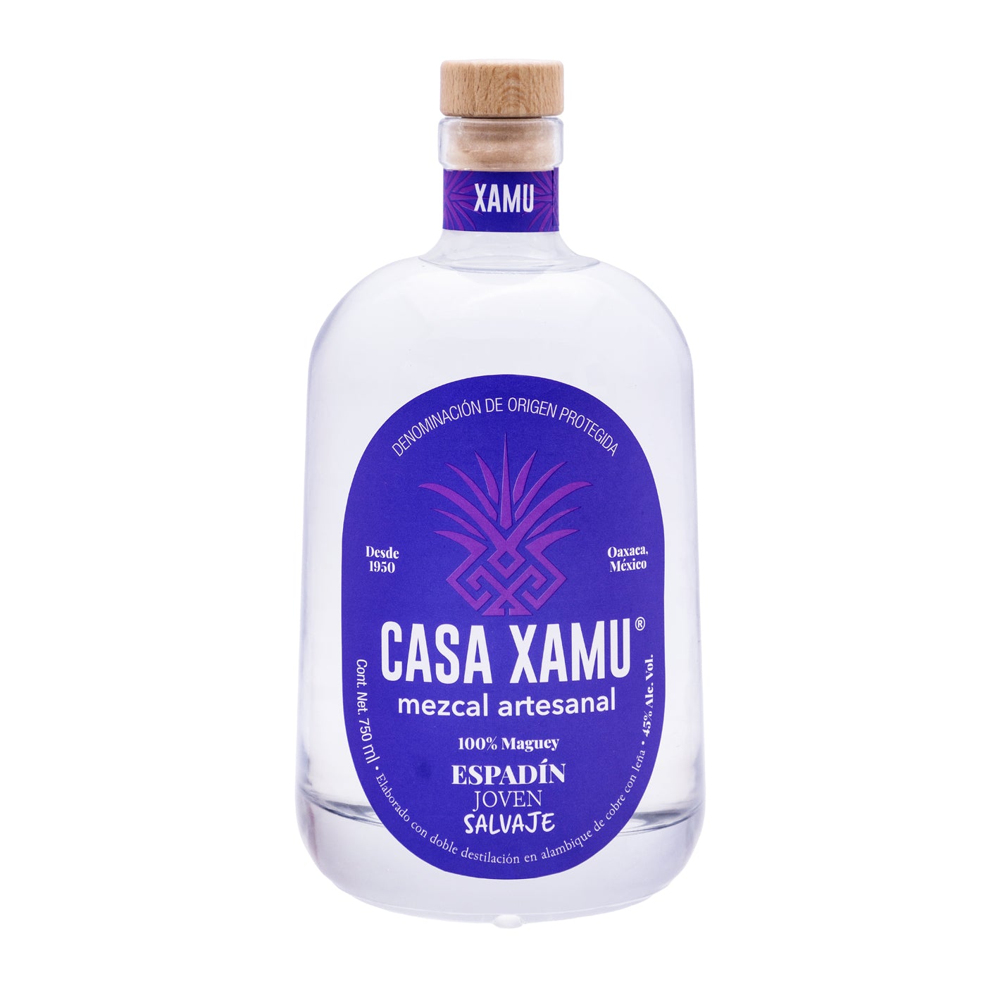 Mezcal Artesanal Casa Xamu Joven Espadín Salvaje 750 Ml