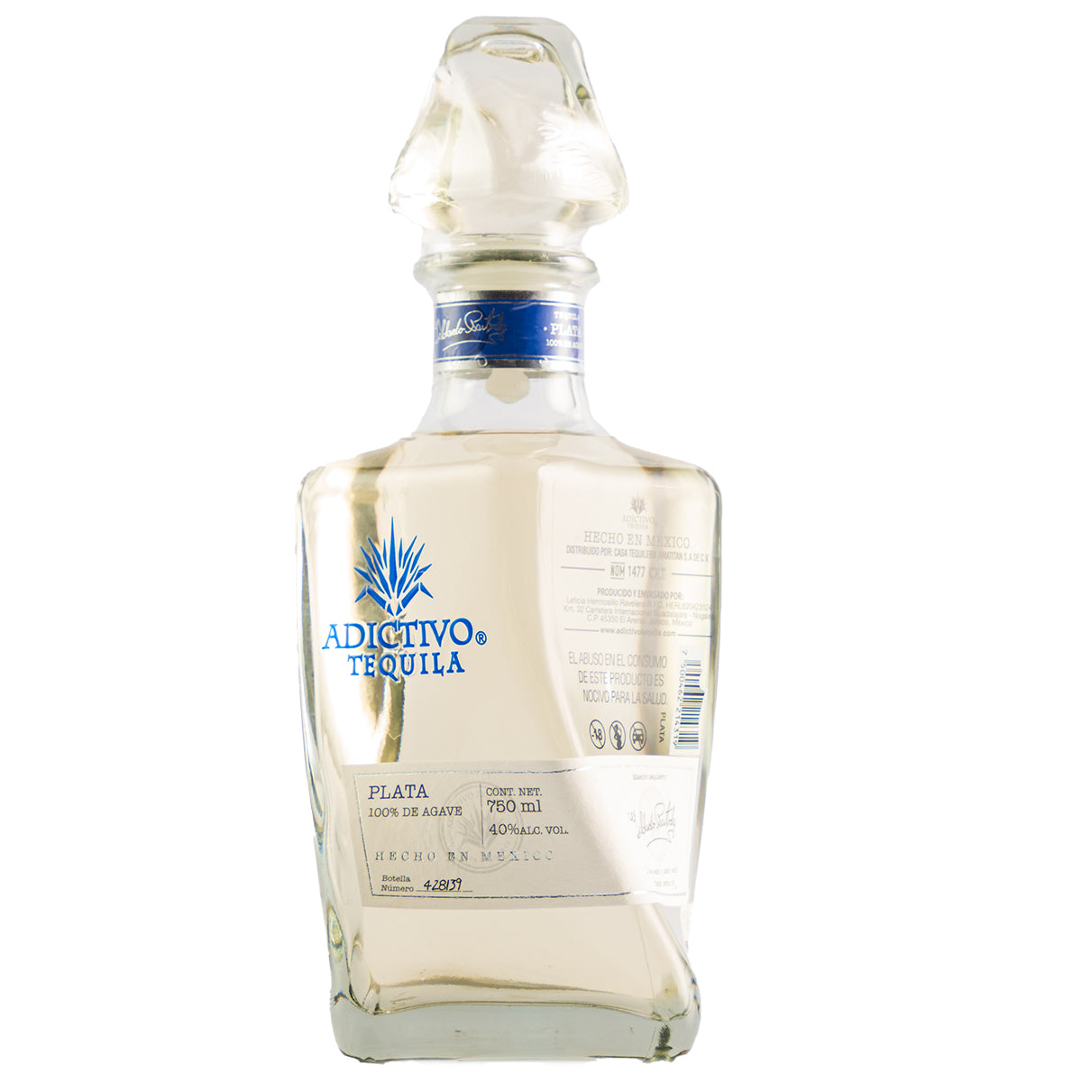 Tequila Adictivo Plata 100% Agave 750 Ml