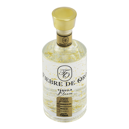 Tequila Fiebre de Oro Blanco Con Hojuelas de Oro 750 Ml