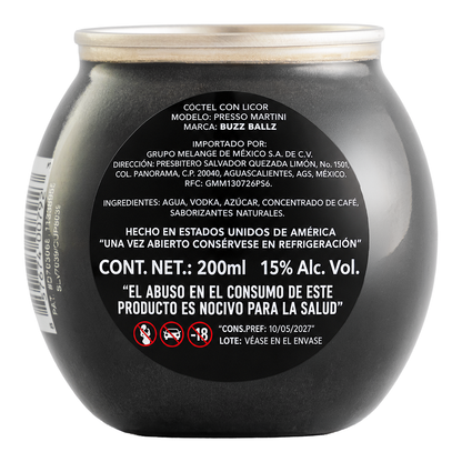 Bebida Buzzballz Espresso Martini 200 Ml