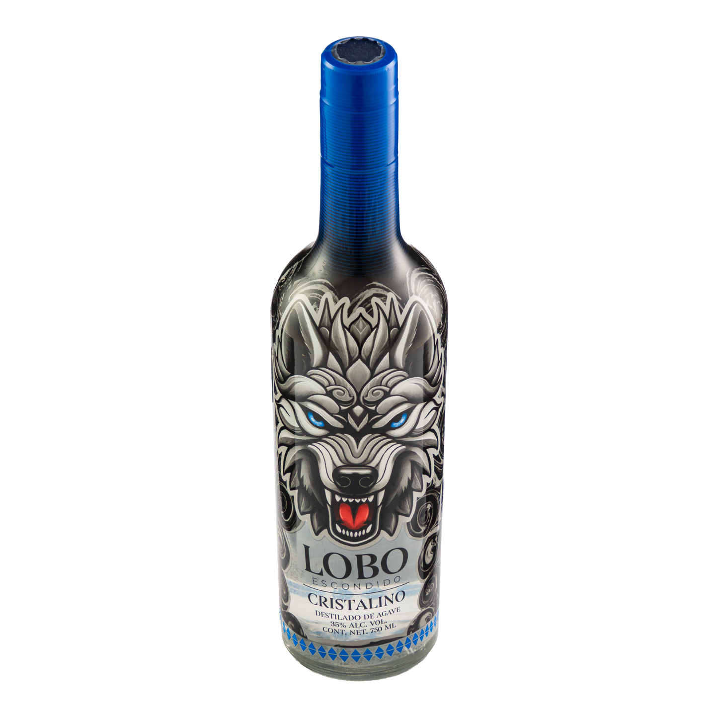 Destilado De Agave Lobo Escondido Cristalino 750 Ml
