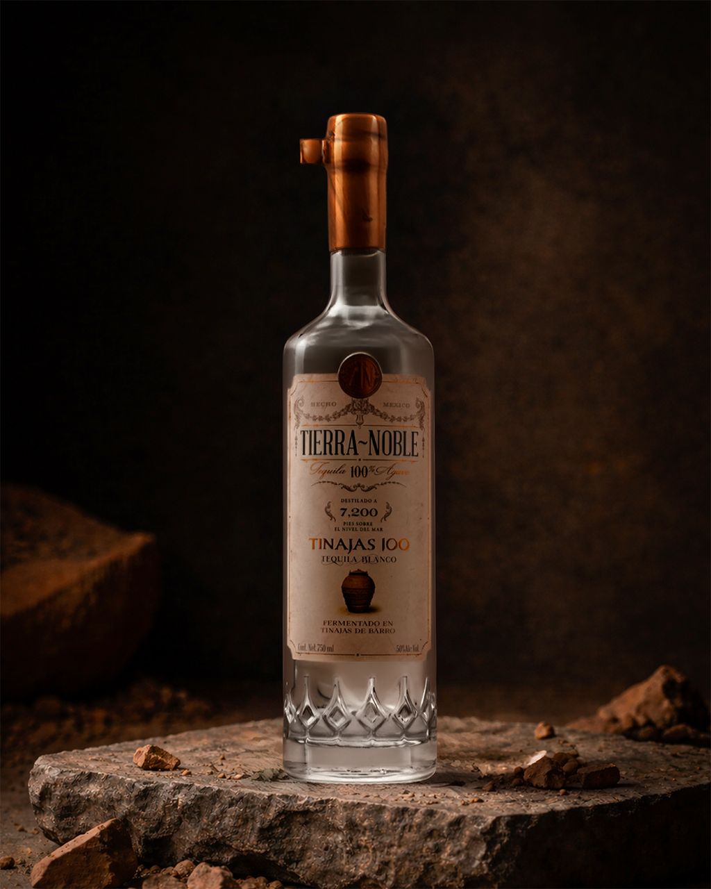Tequila Tierra Noble Tinajas 100 Blanco 750 Ml