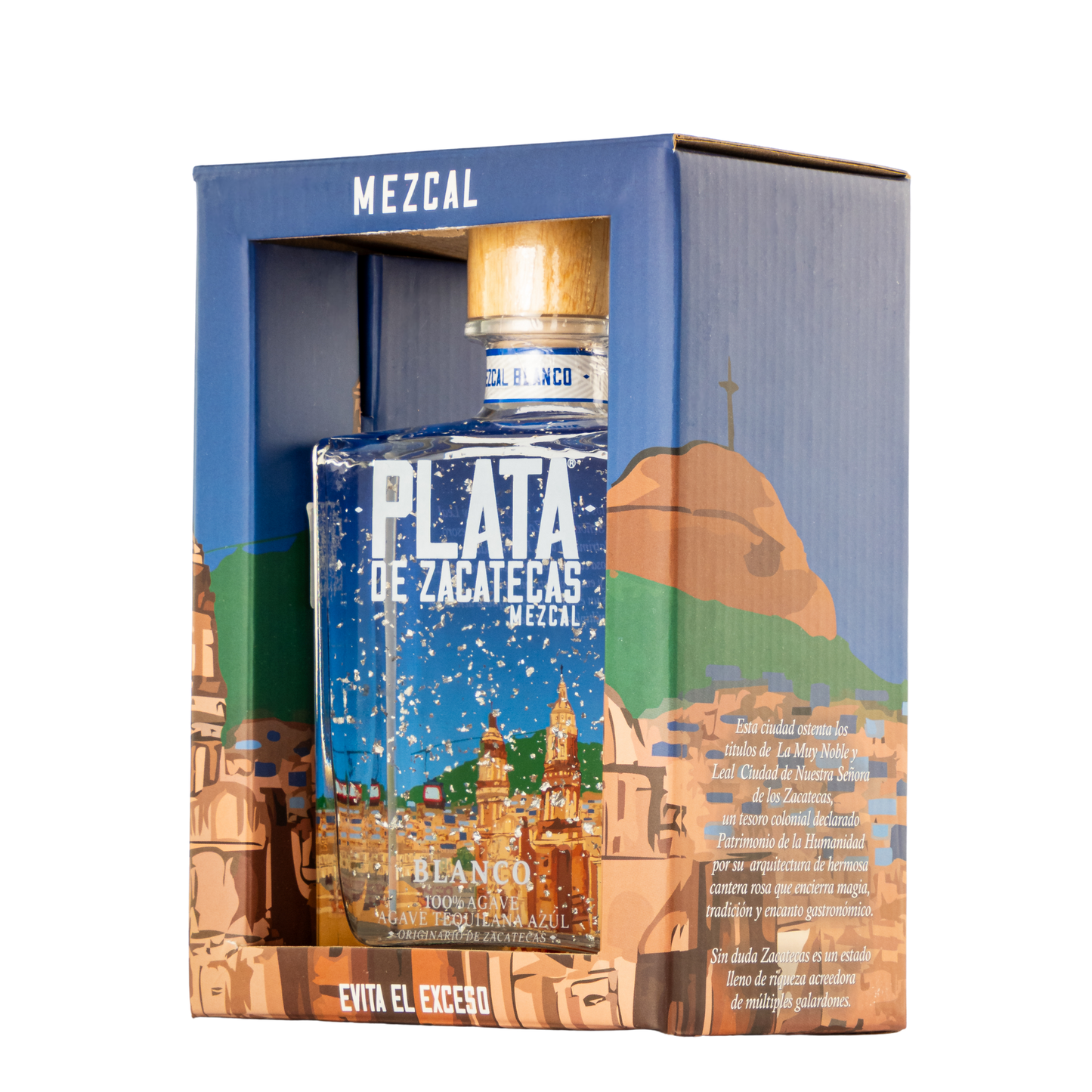 Mezcal Plata de Zacatecas Blanco 750 Ml