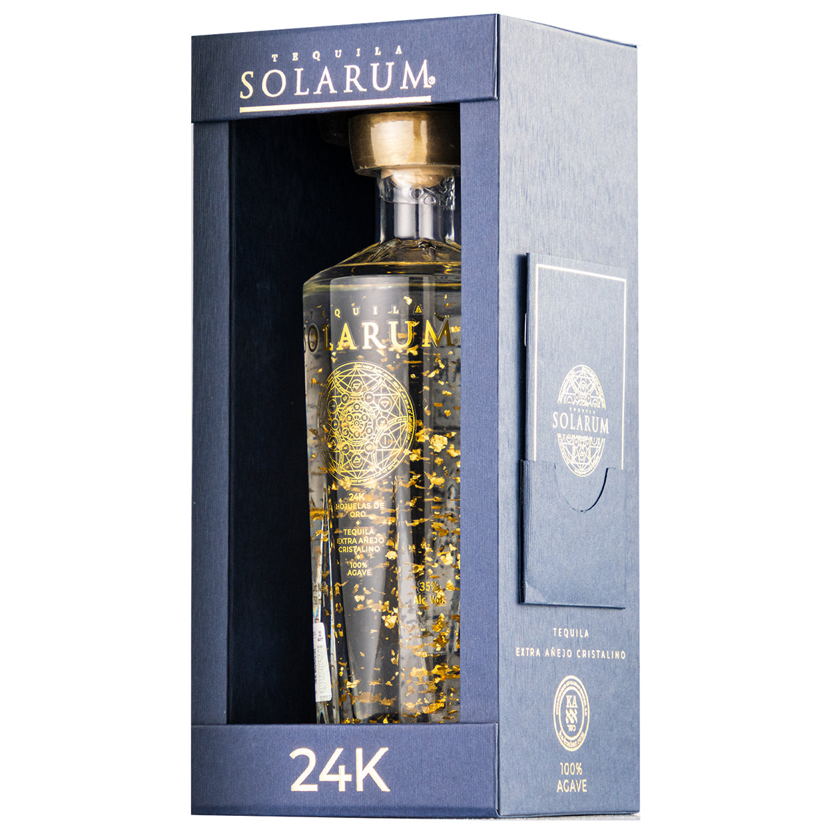 Tequila Premium Solarum Extra Añejo Cristalino 24K 750 Ml