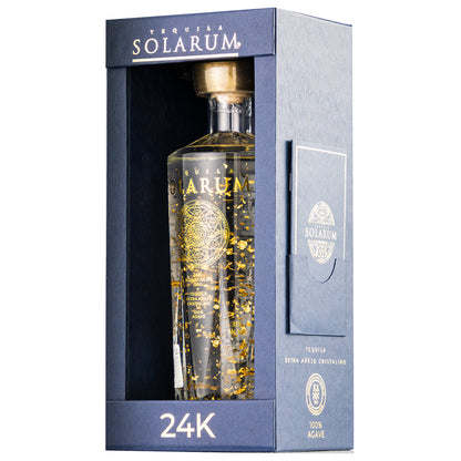 Tequila Premium Solarum Extra Añejo Cristalino 24K 750 Ml