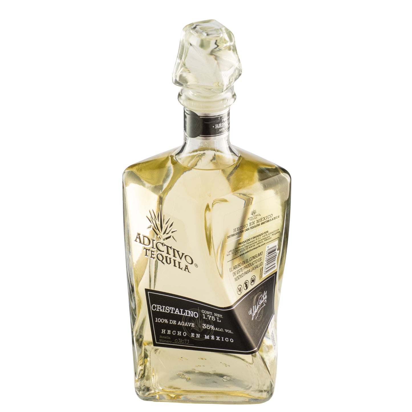 Tequila Adictivo Reposado Cristalino 100% Agave 1750 Ml