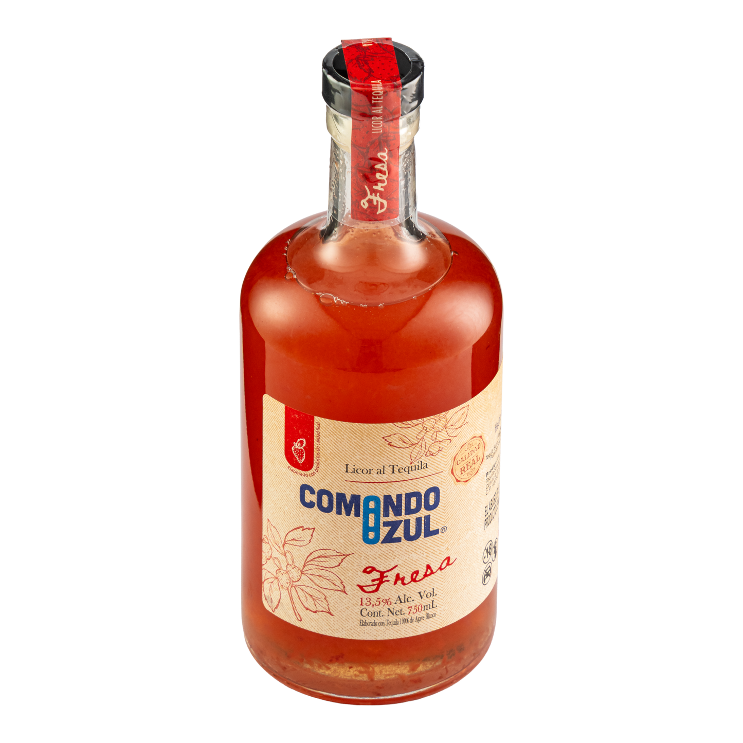 Licor con Tequila Comando Azul Fresa 750 Ml
