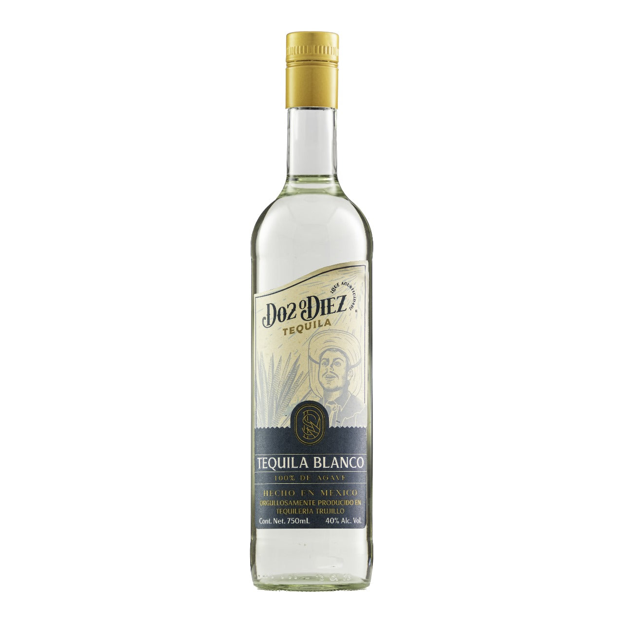 Tequila Dos o Diez Blanco 100% Agave ″Don Silverio″ 750 Ml