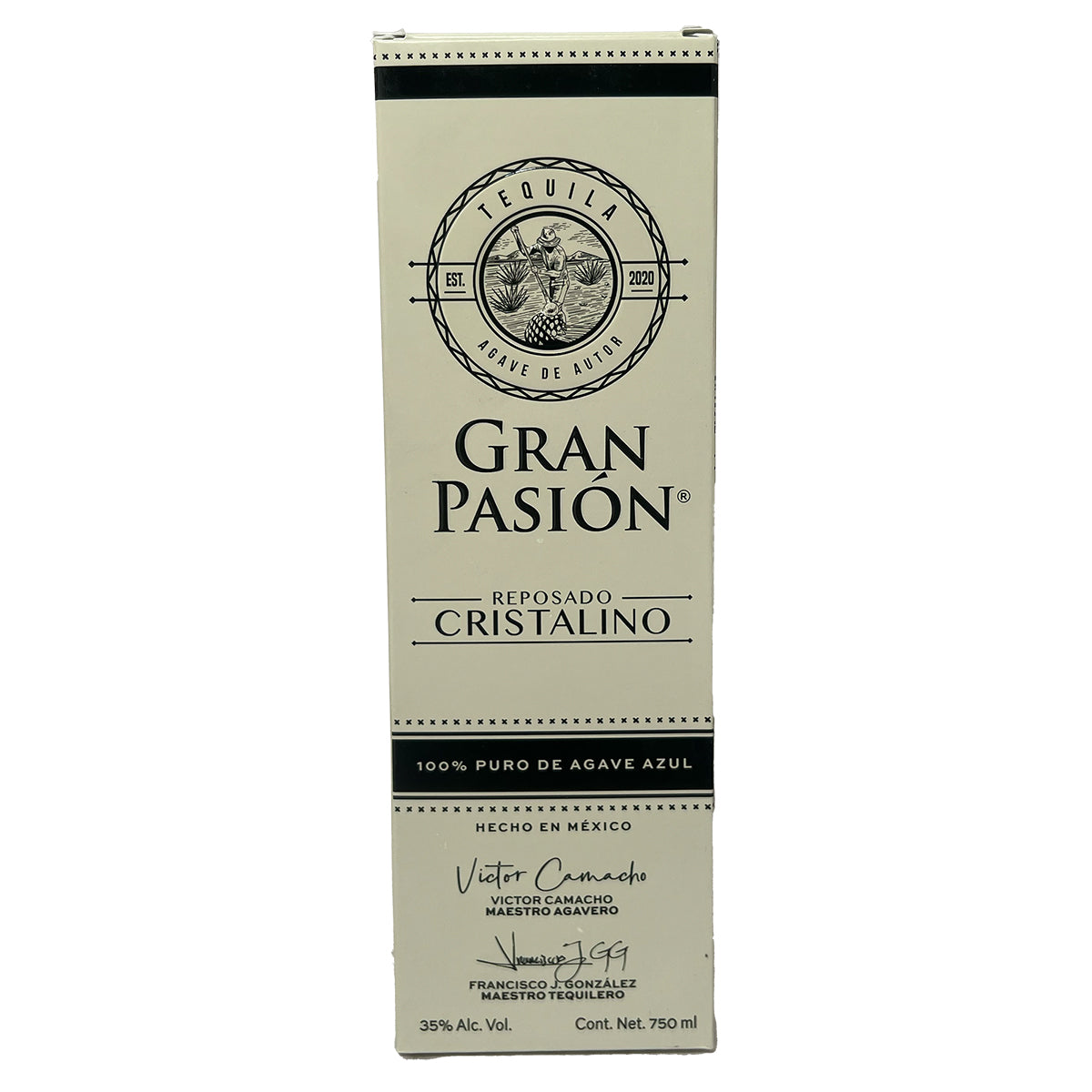 Tequila Gran Pasión Reposado Cristalino 750 Ml