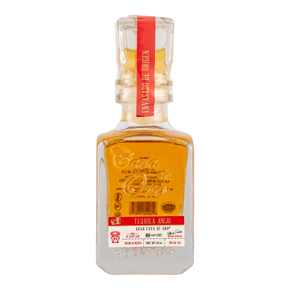 Tequila Gran Cava de Oro Añejo Mini 50 Ml