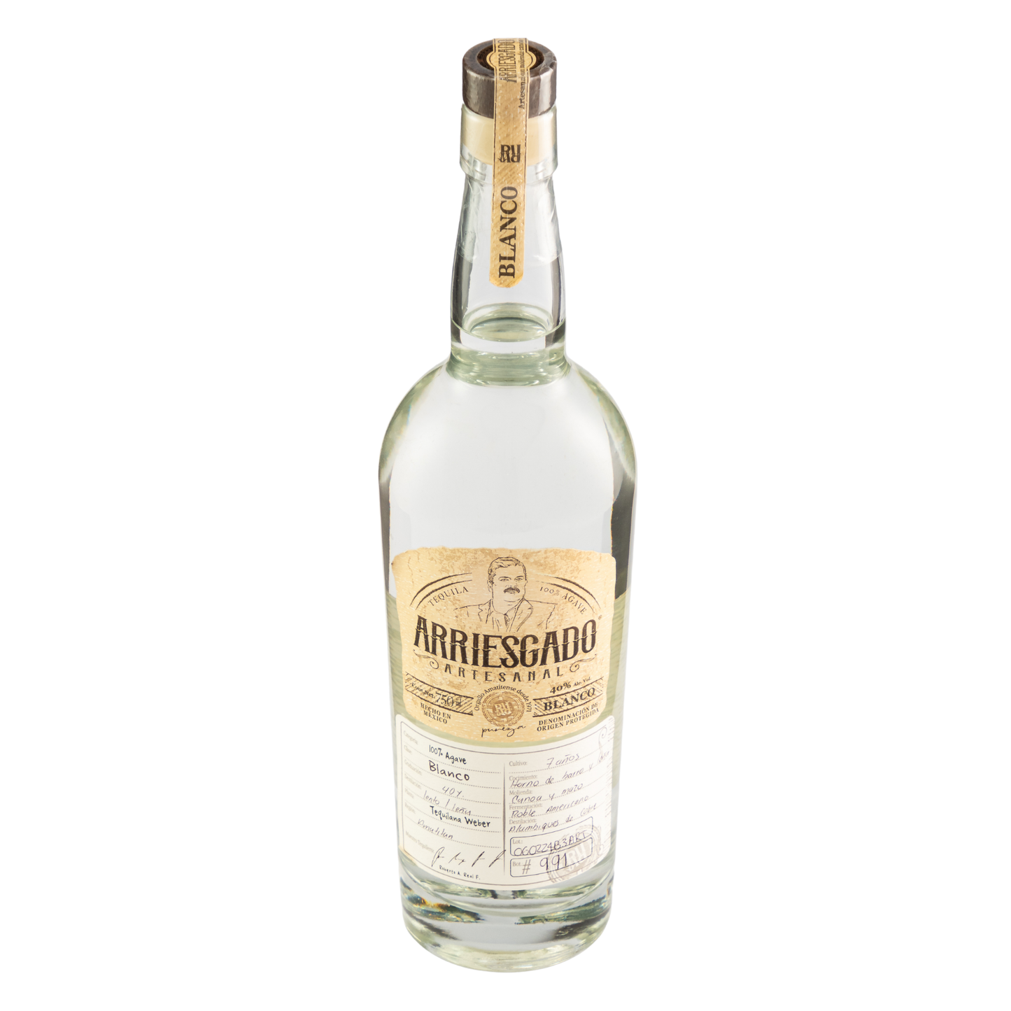 Tequila Arriesgado Artesanal Blanco 750 Ml