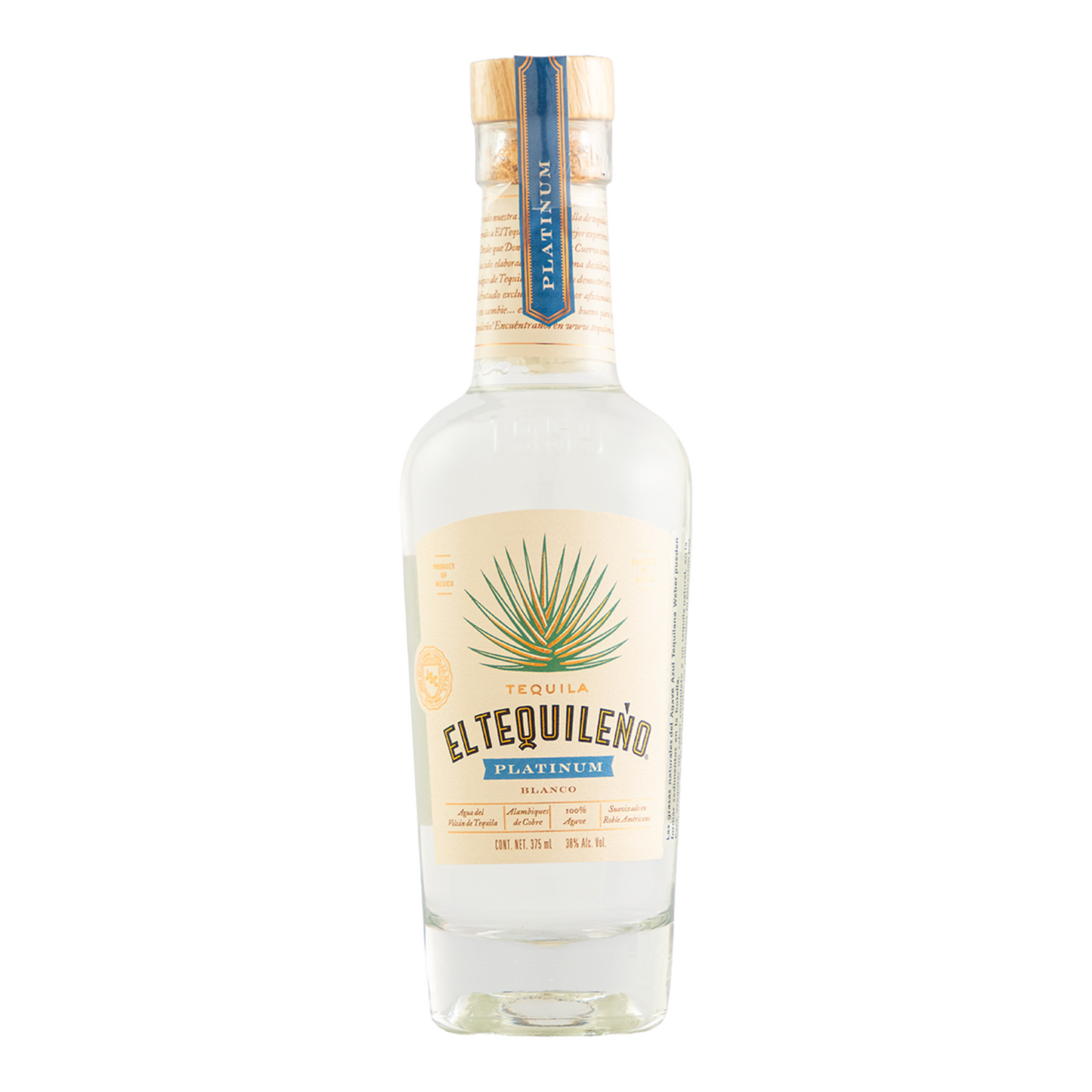Tequila El Tequileño Platinum Blanco 375 Ml